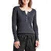 Splendid Classic Thermal Henley In Ash Navy