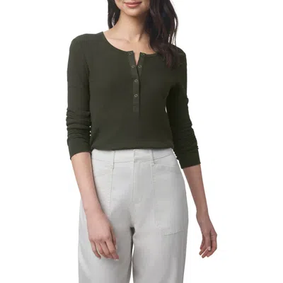 Splendid Classic Thermal Henley In Black