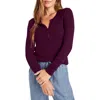 Splendid Classic Thermal Henley In Plum