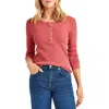 Splendid Classic Thermal Henley In Poppy