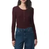 Splendid Classic Thermal Henley In Purple
