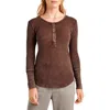 Splendid Classic Thermal Henley In Spice