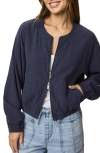 Splendid Clea Bomber Jacket In Blue
