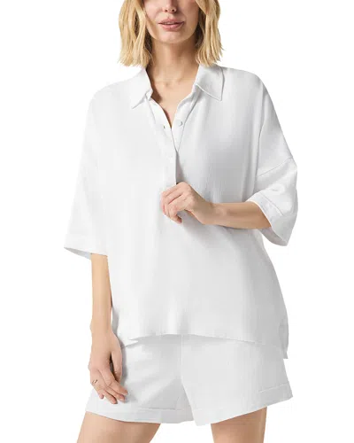 Splendid Coastal Elbow Sleeve Shirt In White