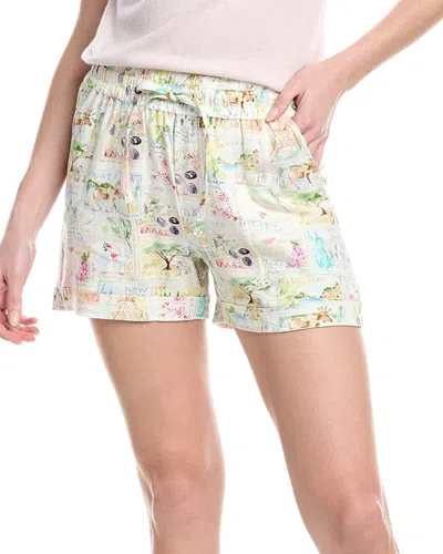 Splendid Coastal Linen-blend Short In Yellow