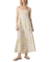 Splendid Coastal Postcard Sleeveless Maxi Dress In Stamp Print