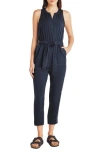 SPLENDID COLETTE SLEEVELESS TIE WAIST CROP JUMPSUIT