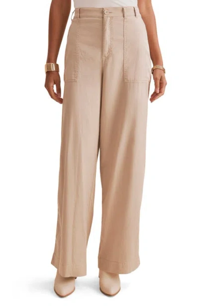 Splendid Colette Wide Leg Stretch Cotton Blend Pants In Pink