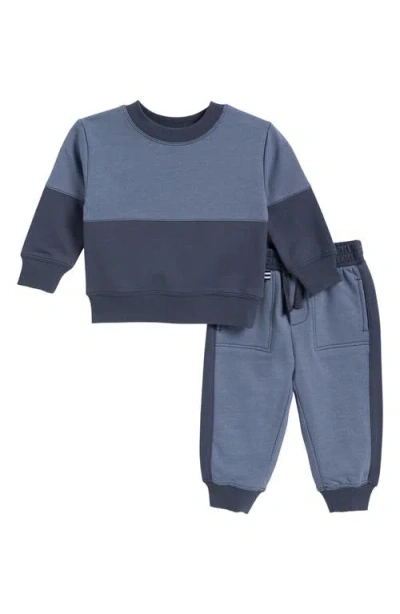 Splendid Babies'  Colorblock Sweatshirt & Joggers Set In Blue
