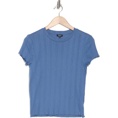 Splendid Como Pointelle T-shirt In Cerulean