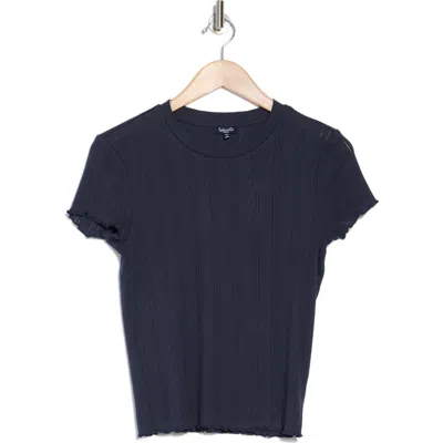 Splendid Como Pointelle T-shirt In Navy