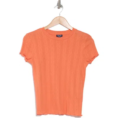 Splendid Como Pointelle T-shirt In Persimmon