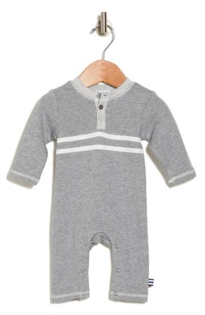 Splendid Babies' Contrast Stripe Romper In Gray