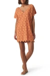 Splendid Sandro Eyelet Dress In Orange Tiger In Orange