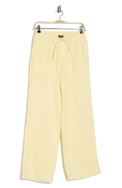 Splendid Cotton Gauze Pull-on Pants In Yellow