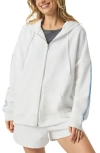 Splendid Cotton Terry Cloth Graphic Zip-up Hoodie