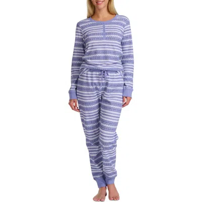 Splendid Cozy Thermal Pajamas In Blue