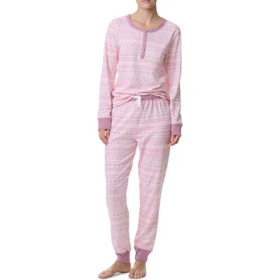 Splendid Cozy Thermal Pajamas In Heart Fairisle