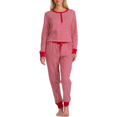 Splendid Cozy Thermal Pajamas In Red