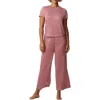 Splendid Crop Pajamas In Nostalgia Rose