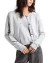 Splendid Cropped Cardigan In Ice Hthr Gray