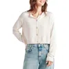 Splendid Cropped Cardigan In White