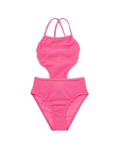 Splendid Kids' Cutout One-piece In Pink
