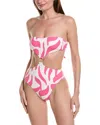 Splendid Cutout Waist One-piece In Pink