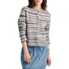 Splendid Daniella Stripe Cardigan In Periwnkle Multi