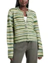 Splendid Daniella Stripe Cardigan In Blue