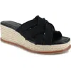 Splendid Delliny Espadrille Platform Wedge Sandal In Black