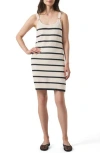 Splendid Daphne Stripe Cotton Blend Sweater Minidress In White