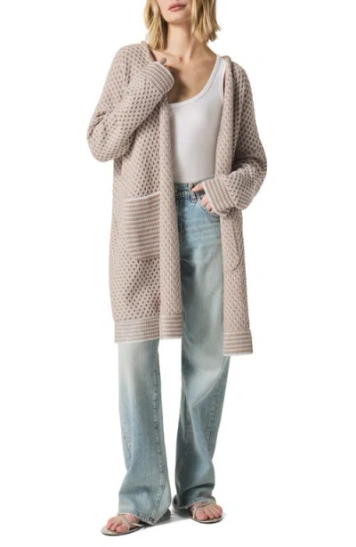 Splendid Davina Pattern Open Front Cardigan In Neutral
