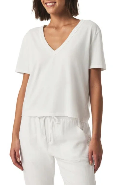Splendid Dawn V-neck T-shirt In White