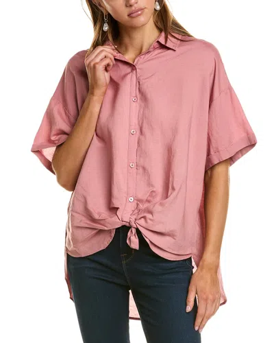 Splendid Dawson Linen-blend Button-down Shirt In Multi