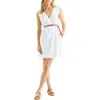 Splendid Dawson Sleeveless Linen Mini Dress In White