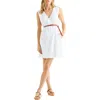 Splendid Dawson Sleeveless Linen Mini Dress In White