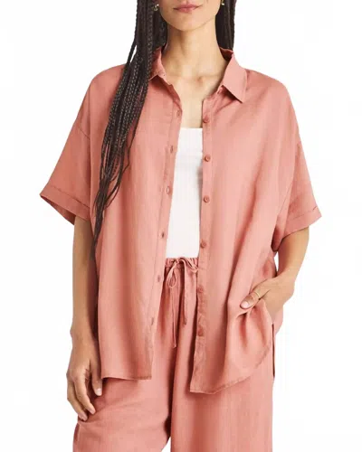 SPLENDID DAWSON LINEN BUTTON DOWN IN SUNSET