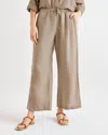 Splendid Angie Crop Linen-blend Wide Leg Pant