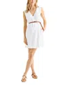 Splendid Dawson Sleeveless Linen Mini Dress In White