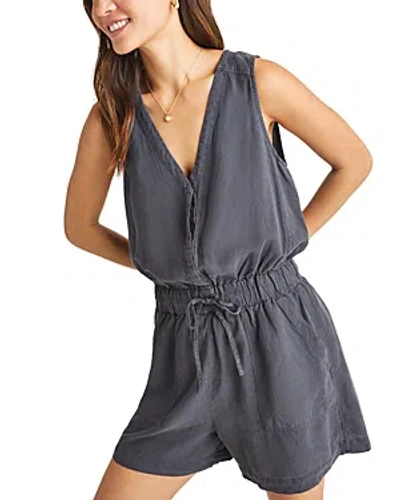 Splendid Dawson Linen Blend Romper In Lead