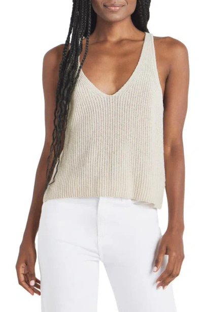 Splendid Deirdre Racerback Sweater Tank In Natural