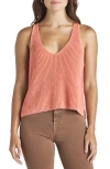 Splendid Deirdre Sweater Tank Top In Persimmon In Persimmon