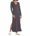 Splendid Delora Midi Dress In Lead In Gray