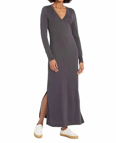 Splendid Delora Midi Dress In Lead In Black
