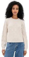Splendid Demi Pearl Sweater Pale Oak Hthr In Neutral