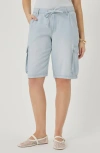 Splendid Lounge Denim Cargo Short In Blue