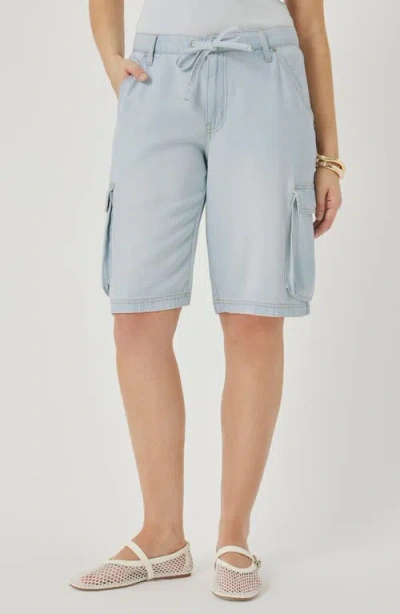 Splendid Denim Cargo Shorts In Blue