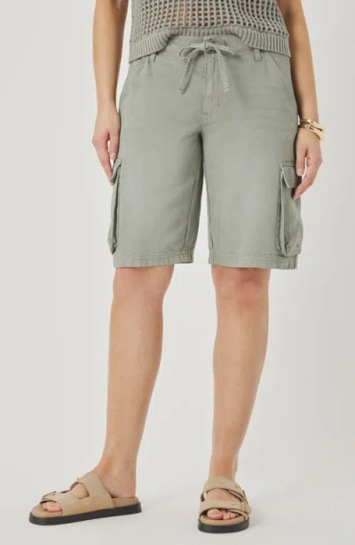 Splendid Denim Cargo Shorts In Green