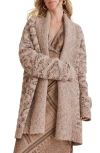 Splendid Desiree Printed Belted Cardigan In Pink